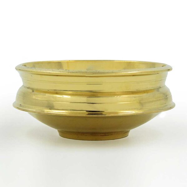 Traditional Brass Solid Decorative Uruli for Interior Decoration 4" - Image 3